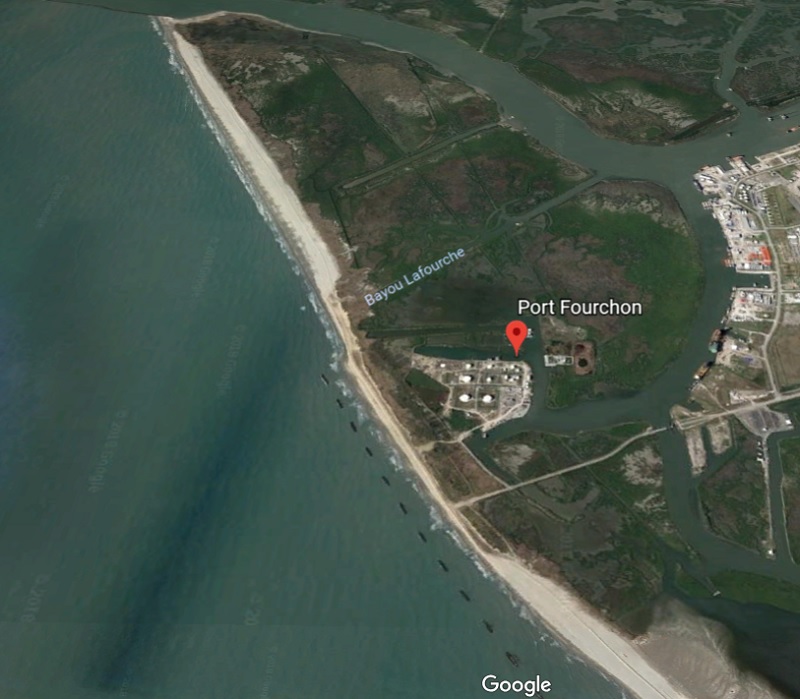 Port Fourchon viewed via Google Earth