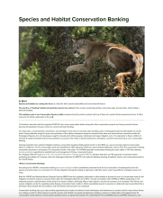 CBEY CFN Toolkit Species and Habitat Conservation Banking