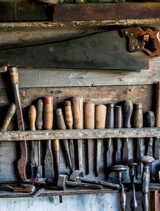 Tools on wall