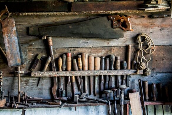Tools on wall